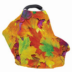 Autumn Maple Leaves Print Baby Seat Cover