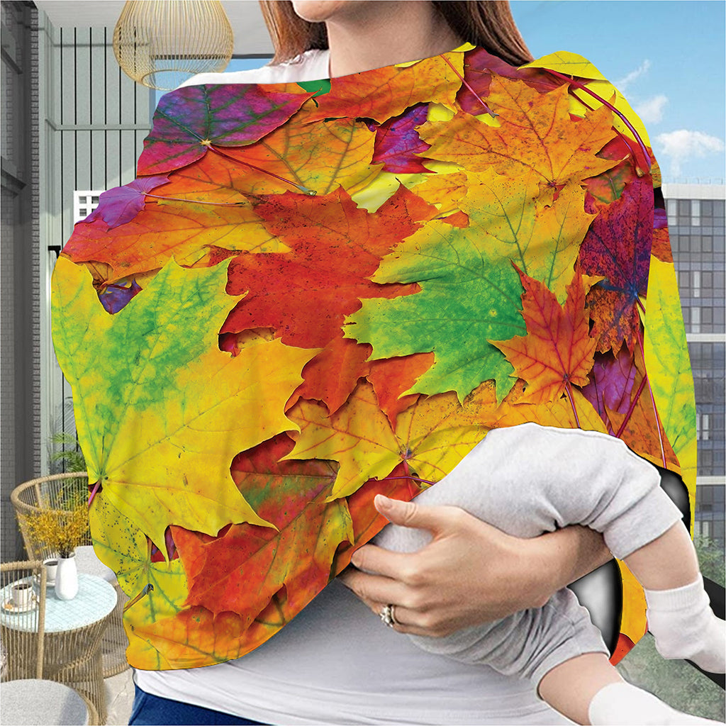 Autumn Maple Leaves Print Baby Seat Cover
