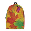 Autumn Maple Leaves Print School Backpack