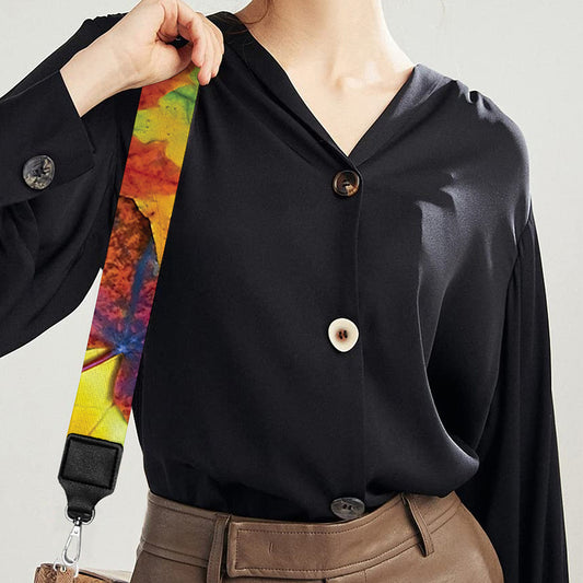 Autumn Maple Leaves Print Bag Strap