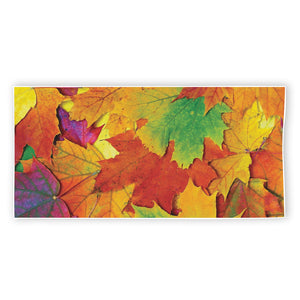 Autumn Maple Leaves Print Beach Towel