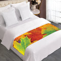 Autumn Maple Leaves Print Bed Runner