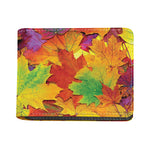 Autumn Maple Leaves Print Bifold Wallet