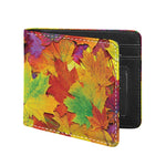Autumn Maple Leaves Print Bifold Wallet