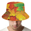 Autumn Maple Leaves Print Bucket Hat