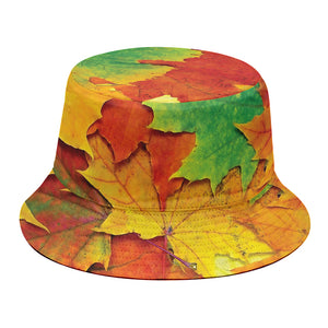 Autumn Maple Leaves Print Bucket Hat