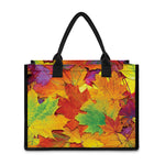 Autumn Maple Leaves Print Canvas Tote Bag