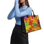 Autumn Maple Leaves Print Canvas Tote Bag