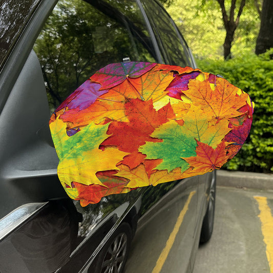Autumn Maple Leaves Print Car Side Mirror Covers
