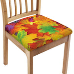 Autumn Maple Leaves Print Chair Cushion Cover
