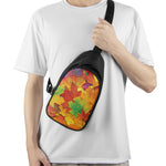 Autumn Maple Leaves Print Chest Bag