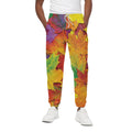 Autumn Maple Leaves Print Cotton Sweatpants