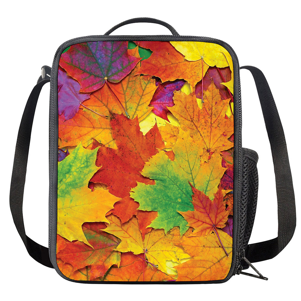 Autumn Maple Leaves Print Crossbody Lunch Bag