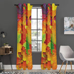 Autumn Maple Leaves Print Curtain