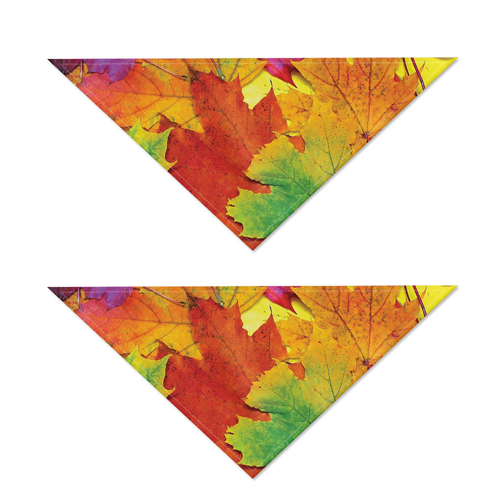 Autumn Maple Leaves Print Dog Bandana