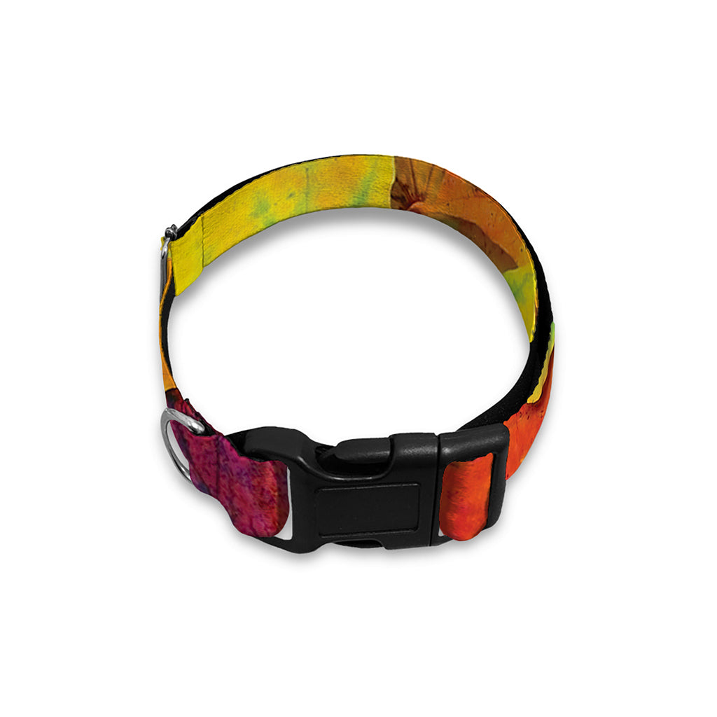 Autumn Maple Leaves Print Dog Collar