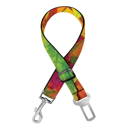 Autumn Maple Leaves Print Dog Seat Belt