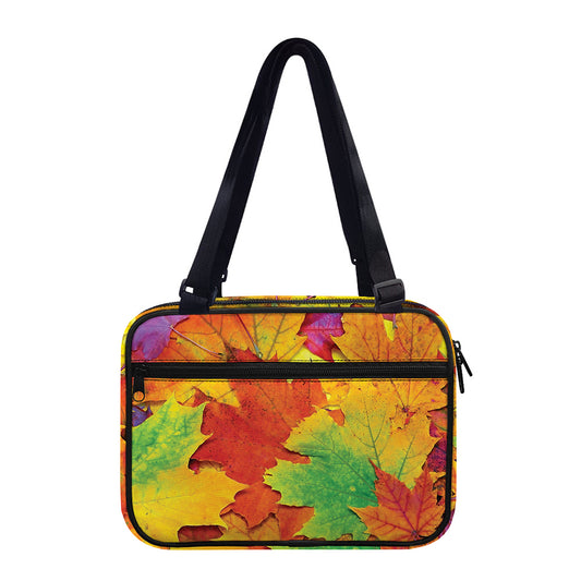 Autumn Maple Leaves Print Double Strap Bible Bag