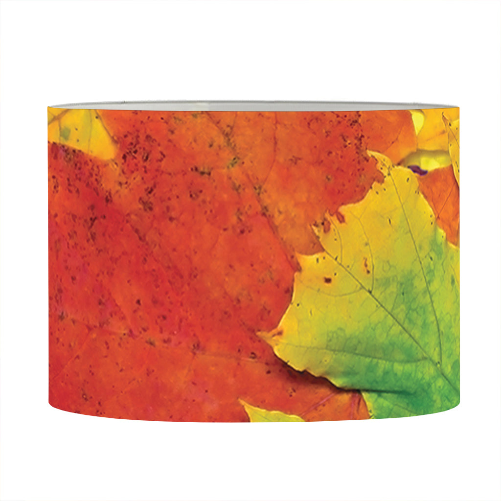 Autumn Maple Leaves Print Drum Lamp Shade