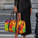 Autumn Maple Leaves Print Duffle Bag
