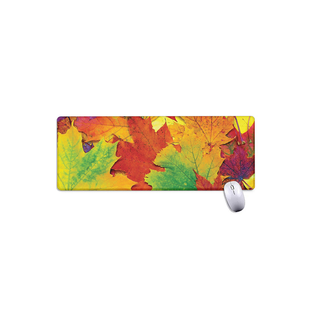 Autumn Maple Leaves Print Extended Mouse Pad