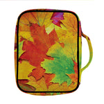 Autumn Maple Leaves Print Front Pocket Bible Bag