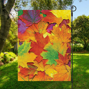 Autumn Maple Leaves Print Garden Flag