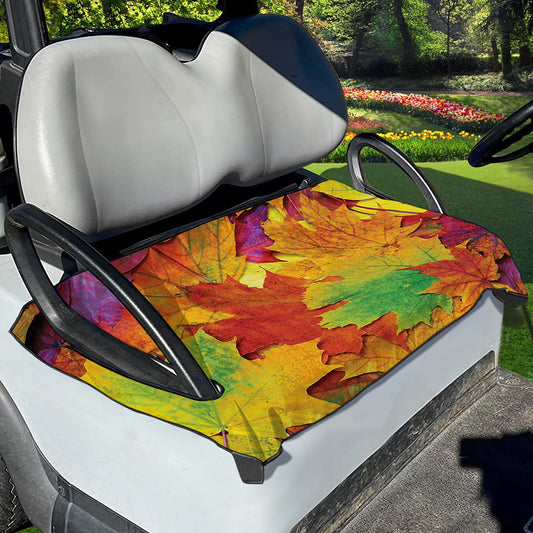 Autumn Maple Leaves Print Golf Cart Seat Cover