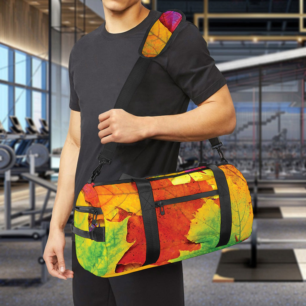 Autumn Maple Leaves Print Gym Bag