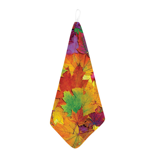 Autumn Maple Leaves Print Hand Towel