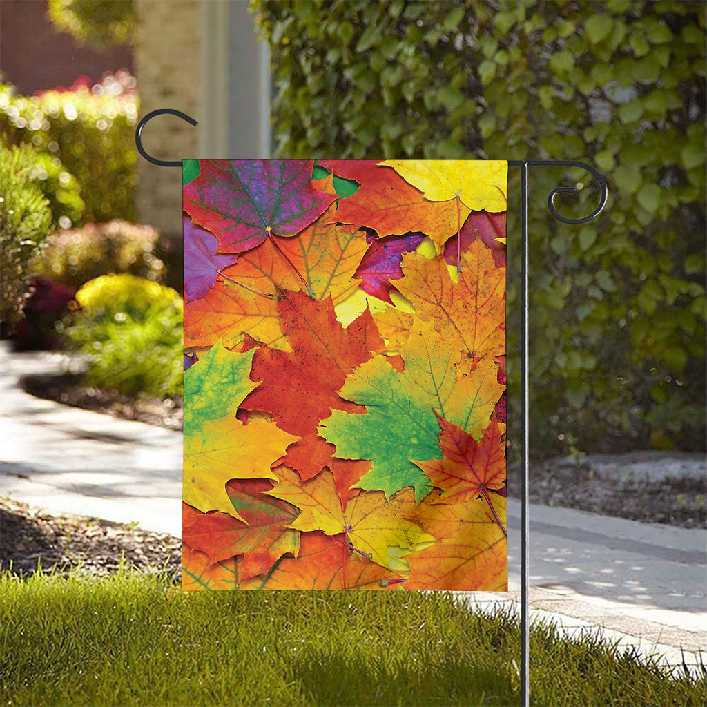 Autumn Maple Leaves Print House Flag