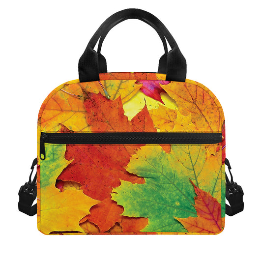 Autumn Maple Leaves Print Insulated Lunch Bag