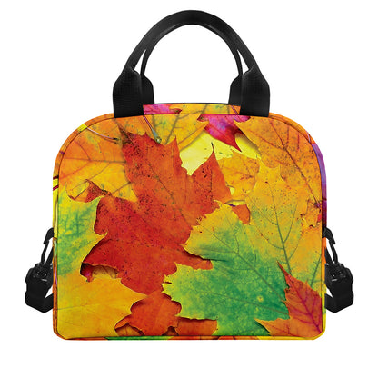 Autumn Maple Leaves Print Insulated Lunch Bag