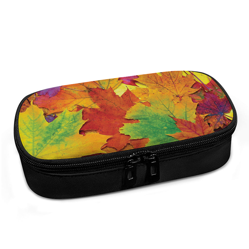 Autumn Maple Leaves Print Insulin Cooler Travel Case