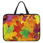 Autumn Maple Leaves Print Laptop Sleeve With Handle