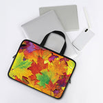 Autumn Maple Leaves Print Laptop Sleeve With Handle