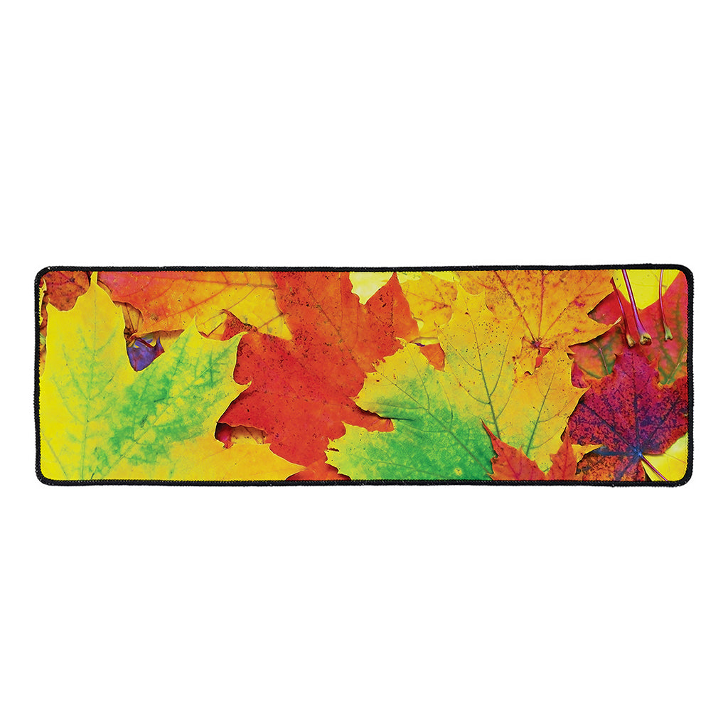 Autumn Maple Leaves Print Long Kitchen Mat