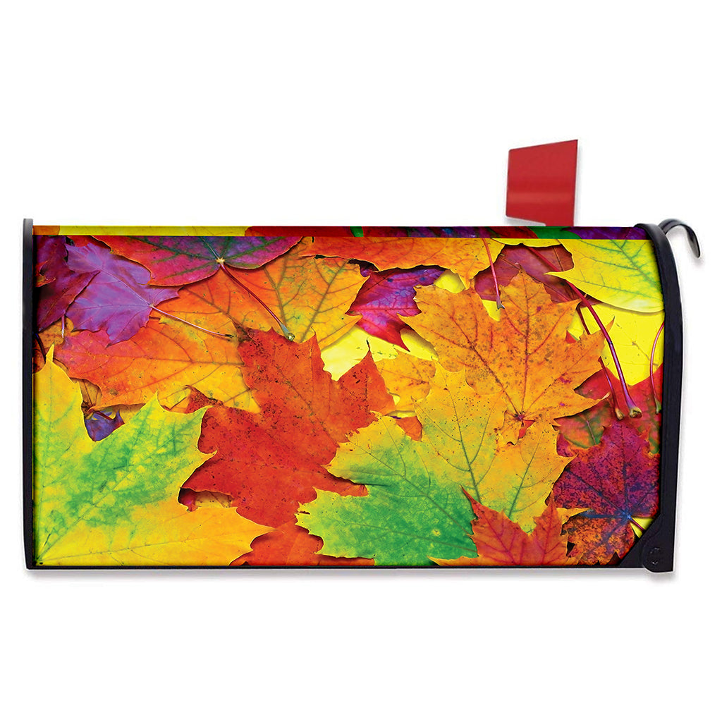 Autumn Maple Leaves Print Mailbox Cover