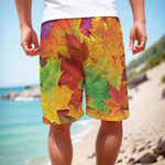 Autumn Maple Leaves Print Men's Cargo Shorts