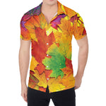 Autumn Maple Leaves Print Men's Shirt