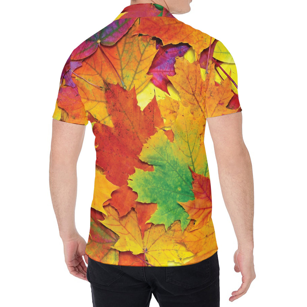 Autumn Maple Leaves Print Men's Shirt