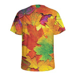 Autumn Maple Leaves Print Men's Sports T-Shirt