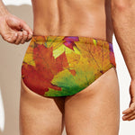 Autumn Maple Leaves Print Men's Swim Briefs