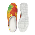 Autumn Maple Leaves Print Mesh Casual Shoes