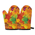 Autumn Maple Leaves Print Oven Mitts