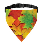 Autumn Maple Leaves Print Over The Collar Dog Bandana