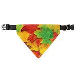 Autumn Maple Leaves Print Over The Collar Dog Bandana