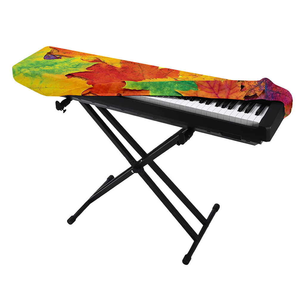 Autumn Maple Leaves Print Piano Keyboard Cover