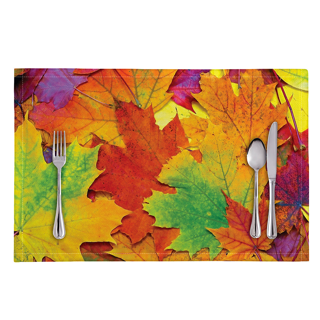Autumn Maple Leaves Print Placemat