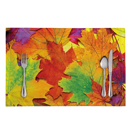 Autumn Maple Leaves Print Placemat
